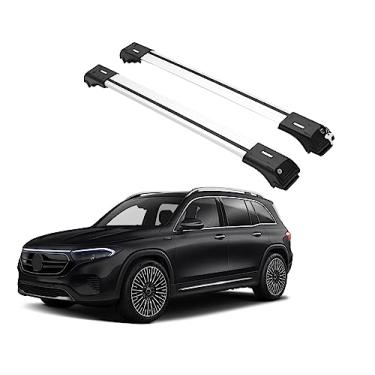 Imagem de ERKUL Barras transversais de rack de teto para Mercedes Benz EQB 2021-2024 | Barras transversais de alumínio anti-roubo para telhado, transportador de carga, bagagem, caiaque, canoa, bicicleta | Prata