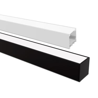 Imagem de Perfil De Sobrepor Taschibra Para Fita De Led Spire 35 Preto Com 2 Metros