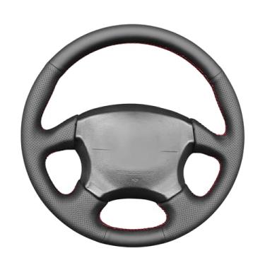 Imagem de MEWANT Capas personalizadas para volante de carro de microfibra feitas à mão para Subaru Impreza WRX 2002-2004 / Impreza WRX STI 2004