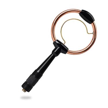 Imagem de HYSHIKRA Antena de loop de banda dupla, 144/430Mhz 1,8/2,8dBi SMA-antena portátil halo fêmea para Baofeng UV-5R UV-82 BF-F8HP BF-888S Kenwood Walkie-Talkie Transceptor Scanner HT