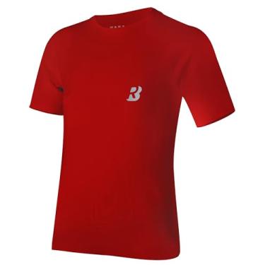 Imagem de Roadbox Camiseta de compressão juvenil para meninos - Camiseta infantil de manga curta de secagem rápida atlética de beisebol camada base, 1 pacote - vermelho, G