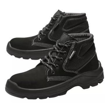 Imagem de Bota Botina Nobuck Epi Bracol Bae Dubai Cor Preto Bico Pvc (Moderno, PRETO, BR, Adulto, Numérico, 40)