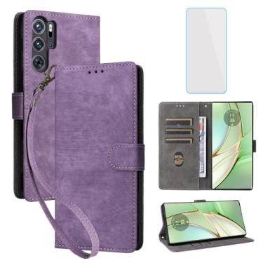 Imagem de IUQXU Capa carteira para celular ZTE Nubia RedMagic 9 Pro/RedMagic 9 Pro Plus com protetor de tela [bloqueio RFID] capa de celular feminina e masculina com suporte de couro para Nubia Red Magic 9 Pro