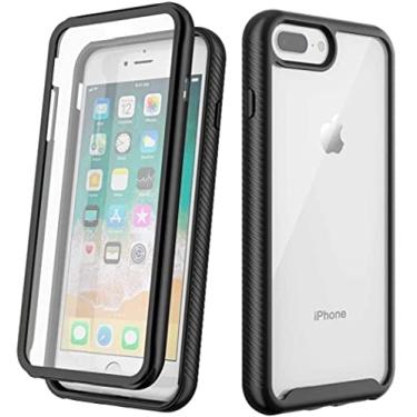 Imagem de Capa Anti-impacto 360º para Apple iPhone 7 plus 8 plus - Preta/H'maston