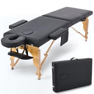 Imagem de Maca Portátil Premium, Divã Cama de Fisioterapia, Estética, Massoterapia, Massagem, Quiropraxia, Depilação, Tatuagem - Altura Ajustável + bolsa de transporte - Preto BKZA - MSG 102