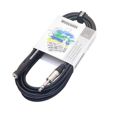 Imagem de Cabo Extensão Fone Ouvido Phc03 P10 1/4 Trs X P2 3,5 - Wireconex