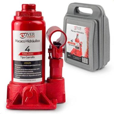 Imagem de Macaco Hidráulico Tipo Garrafa 4 Toneladas Reforçado Portátil Universa
