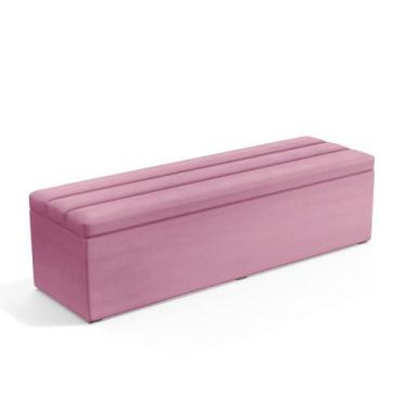 Imagem de Calçadeira Baú Ursa 140 para Cama de Casal Z-009 Sued Rosê Aradecor, R