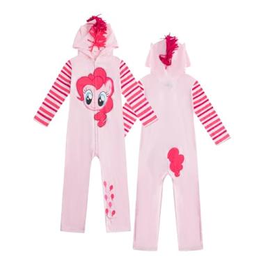 Imagem de My Little Pony Pinkie Pie Girls Zip Up Hooded Cosplay Coverall with Ears and Tail for Toddler and Big Kids
