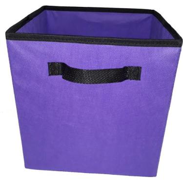 Imagem de Caixa organizadora de 28x30x28 Colorida com alça - OrganiBox, Violeta
