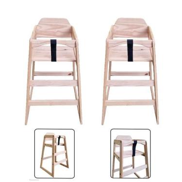 Imagem de 2u Cadeira Bebe Infantil Madeira Refeição Cadeirão Papa Criança Papinh