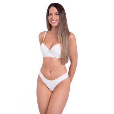 Imagem de Conjunto de Lingerie Renda Com Bojo - Afinitty, Branco, P
