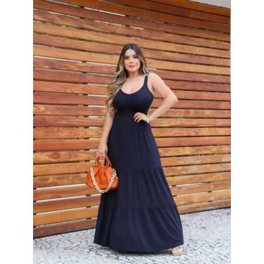 Imagem de Vestido Longo Saia com Babado Laço nas Costas - luh may, Preto, M