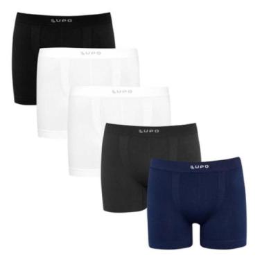 Imagem de Kit 5 Cueca Lupo Boxer Masculina Micromodal Sem Costura 661, Sortido 2