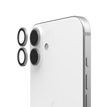 Imagem de URBAN ARMOR GEAR UAG projetado para iPhone 16/16 Plus Len Shield protetor de lente de câmera, resistente a arranhões, anti-impressão digital, anel de liga de titânio individual, titânio/transparente