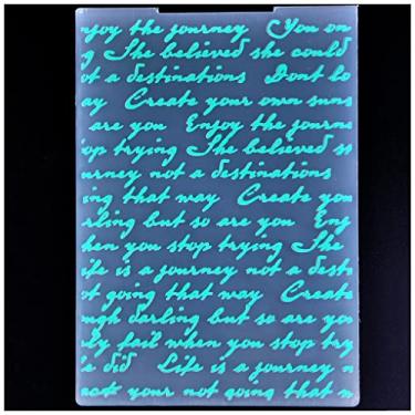 Imagem de DDOUJOY Pastas de gravação de plástico com palavras para fazer cartões, scrapbooking e outros trabalhos manuais de papel 3010918