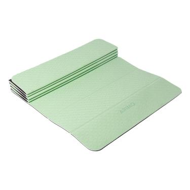 Imagem de ARIMO Tapete Yoga Mat Dobrável Antiderrapante TPE Ecológico Biodegradável Todos Os Tipos de Yoga/Pilates 181 x 61 cm x 6 mm (Hortelã)