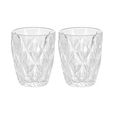 Imagem de Jogo de Copos de Vidro Diamond Transparente 270ml 2 peças - Lyor