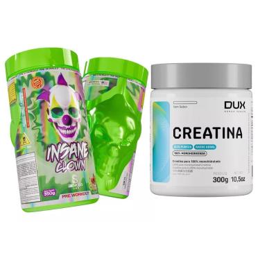 Imagem de Kit Insane Clown 350g Sabores Demons Lab + Creatina 300g Dux-Unissex