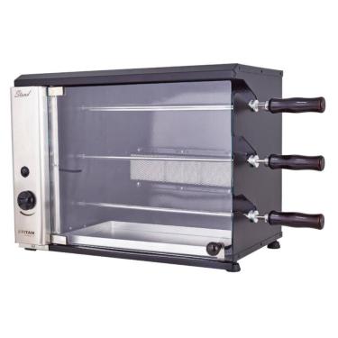 Imagem de Churrasqueira a Gás Natural de Bancada Vertical Titan Stand 3 Espetos Giratórios 127V
