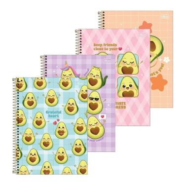 Imagem de Caderno Espiral Universitário Tilibra Abacute Capa Dura | 1 Matéria 80 Folhas - Embalagem com 4 Unidades