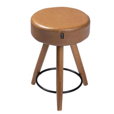 Imagem de Banco Paris Retrô 50cm - Madeira e Assento Acolchoado - SALA ONE, Amar