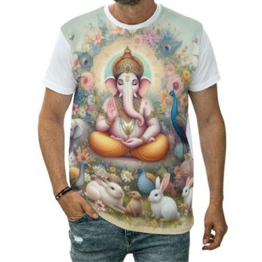 Imagem de Camiseta Ganesha Divindade Hinduísmo Elefante Sabedoria - Darkwood, G,