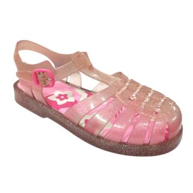 Imagem de Pimpolho, Sandália Menina Pimpolho Colorê PVC Rosê Glitter 0140258C Tamanho:32;Cor:Rosa