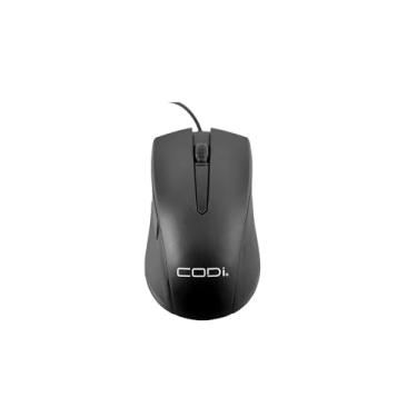 Imagem de CODi Mouse óptico USB com fio - Óptico - Cabo - USB Tipo A - 1200 DPI - Roda de rolagem - Simétrico