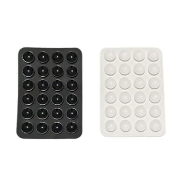 Imagem de Kit 2 Ventosas de Silicone Suporte Celular Preto e Branco