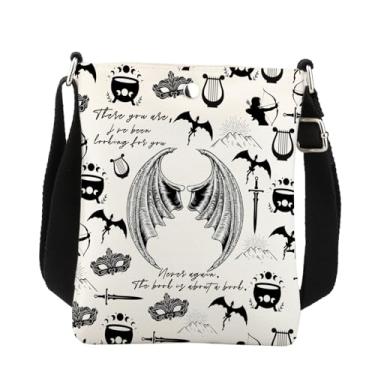 Imagem de Acotar Bolsa transversal Acotar Night Court Gifts There You Are I've Been Looking for You Fantasy Book Lovers Gifts Crossbody Bag, Branco