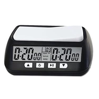 Imagem de Timer de Xadrez Digital de Clock de Xadrez Com Função de Alarme Audível Ys 902 Versão Em Inglês Preto Relógio de Xadrez e Cronômetro de Jogo