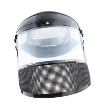 Imagem de Esquirla Trimmer Face Shield Equipamento de trabalho genérico Proteção Face Guarda Máscara de cortador de grama para a agricultura de mineração de mineração de, Preto