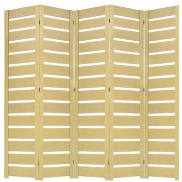 Imagem de Biombo Slim Divisória de Ambiente Sanfonado MDF Painel Separador (5, Horizontal)