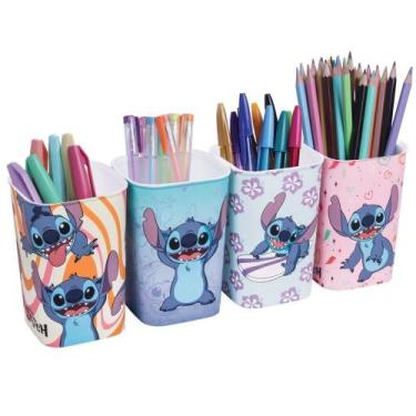 Imagem de Porta Lápis Caneta Kit Organizador Infantil Stitch - Plasútil Indústri