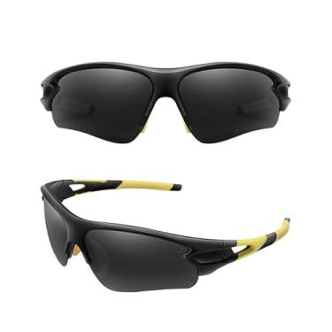 Imagem de Óculos de sol esportivos - Óculos de ciclismo para homens e mulheres, óculos de sol de trabalho, óculos de sol de corrida, UV400, armação oval, sem aro, N2