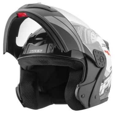Imagem de Capacete Moto Mixs Gladiator RPM Articulado Escamoteável Robocop Fosco Cinza 58