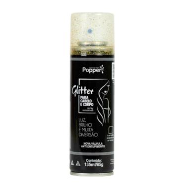 Imagem de Tinta Para Cabelo E Corpo Popper Dourado Glitter 135ml