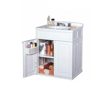 Imagem de Gabinete com Cuba todo em Plástico GabMax Branco Astra