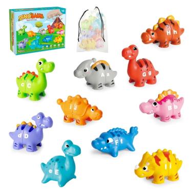 Imagem de Brinquedos didáticos Dinosaur Alphabet Jetbotell 52 unidades de 2 a 4 anos
