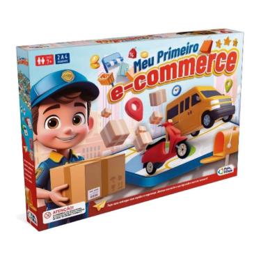 Imagem de Jogo de Tabuleiro Meu Primeiro E-Commerce +7 Anos Educativo Divertido Pais e Filhos