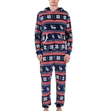 Imagem de Conjunto de Pijama Familiar de Natal, Punhos Canelados Com Estampa de Floco de Neve, Conjunto de Pijama Familiar Macio para Casa para Mulheres (HOMEM XXL)