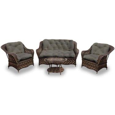 Imagem de Conjunto de Sofás Fibra Sintética Nairóbi - 1 Sofá 2 L + 2 Poltronas +