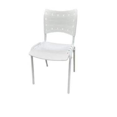 Imagem de Cadeira Pp Compacta Juvenil Branco - SchoolCenter