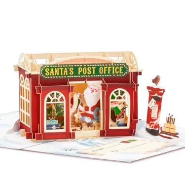 Imagem de POPWOW Cartão Pop Up dos Correios de Natal do Papai Noel, Correios Vermelhos, Papai Noel, Feliz Natal, Presentes de Natal, Lista de Presentes, Neve, Cartão de Felicitações 3D, Presente Ideal para a Temporada de Natal, 5x7