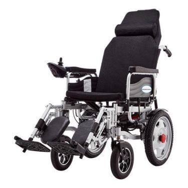Imagem de Cadeira de Rodas Elétrica Dobrável com Joystick  Mobilidade, Conforto 