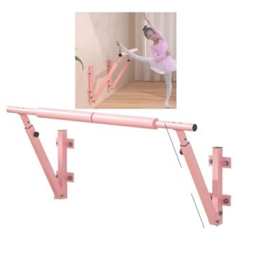 Imagem de CUTPOIY Corrimão de escada, barra de dança, uso doméstico, leg press prática, dança, balé, suporte de dança móvel para crianças e adultos (rosa 1,5 m)