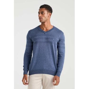 Imagem de Suéter Docthos Slim 1 Cabo Gola V, 012 azul, P