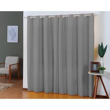 Imagem de Cortina Tecido 3,00 x 2,20 Oxford Semi Black Out Sala para Varão Quart