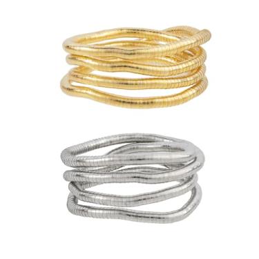 Imagem de FUTIMELY Colar de corrente de cobra dourada dobrável para mulher, colar de urdidura versátil, pulseira de braçadeira, gargantilha, colar de laço infinito exclusivo, acessórios de joias de pescoço